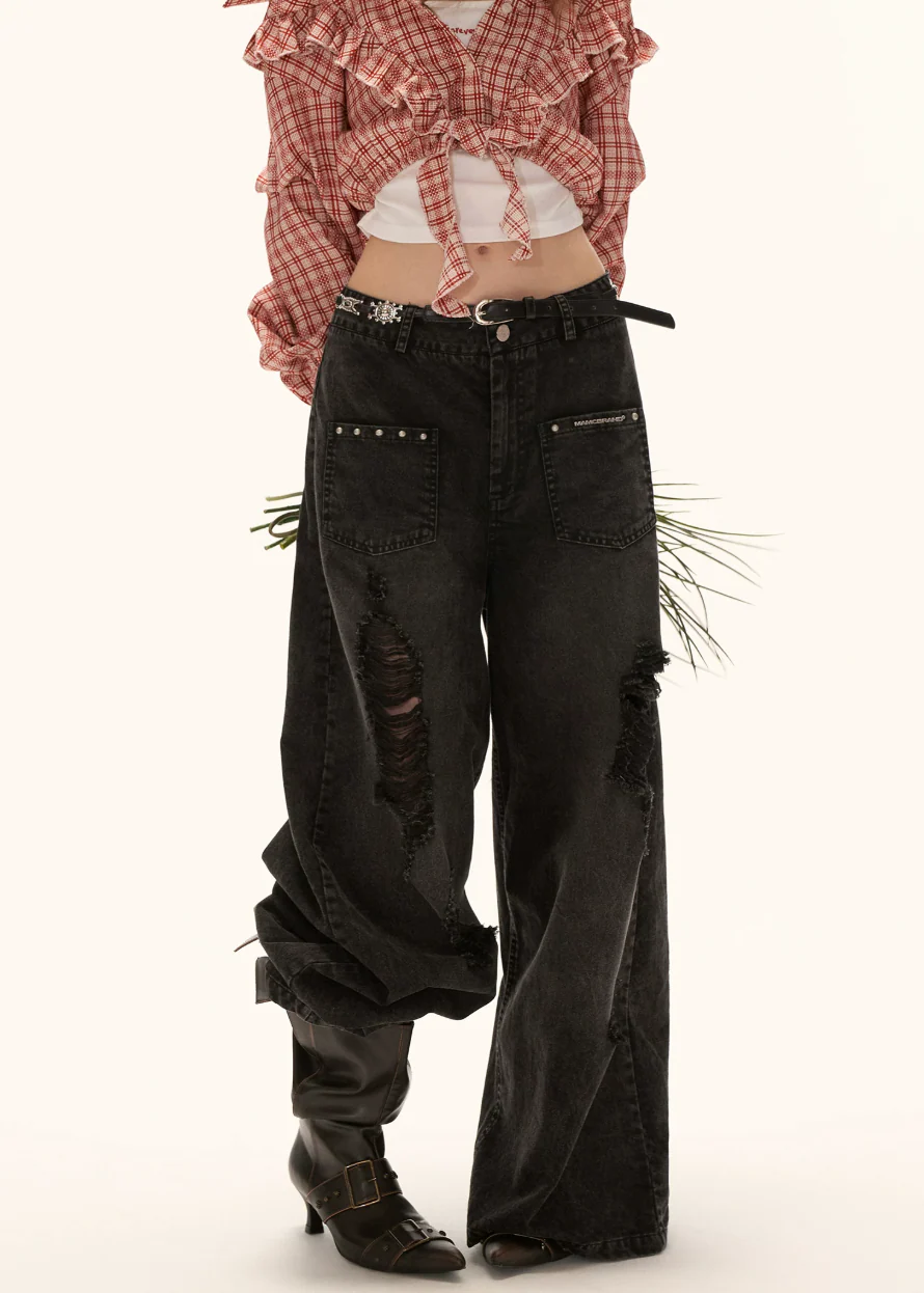 Midnight Raw Edge Jeans - Image 4