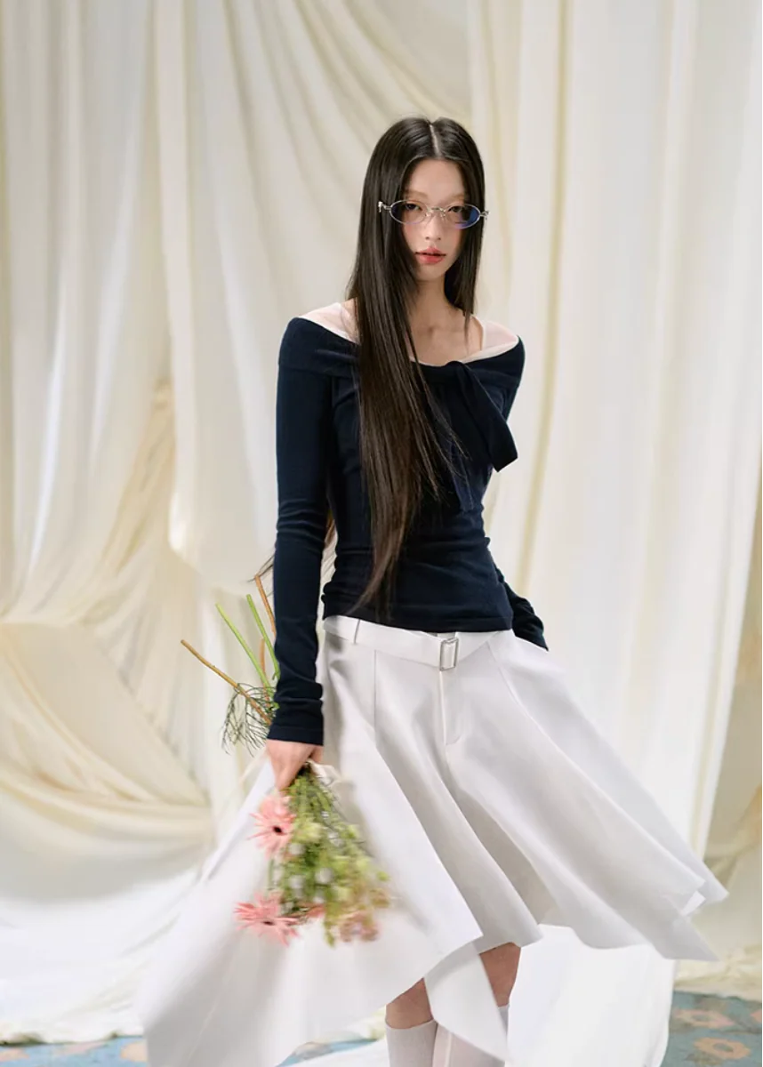 Midnight Twist Mesh Knit Top - Image 14
