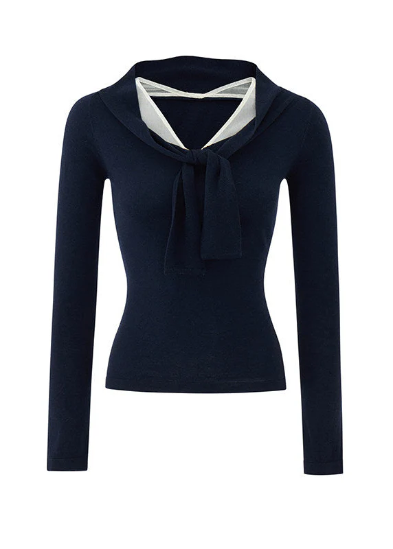 Midnight Twist Mesh Knit Top - Image 16