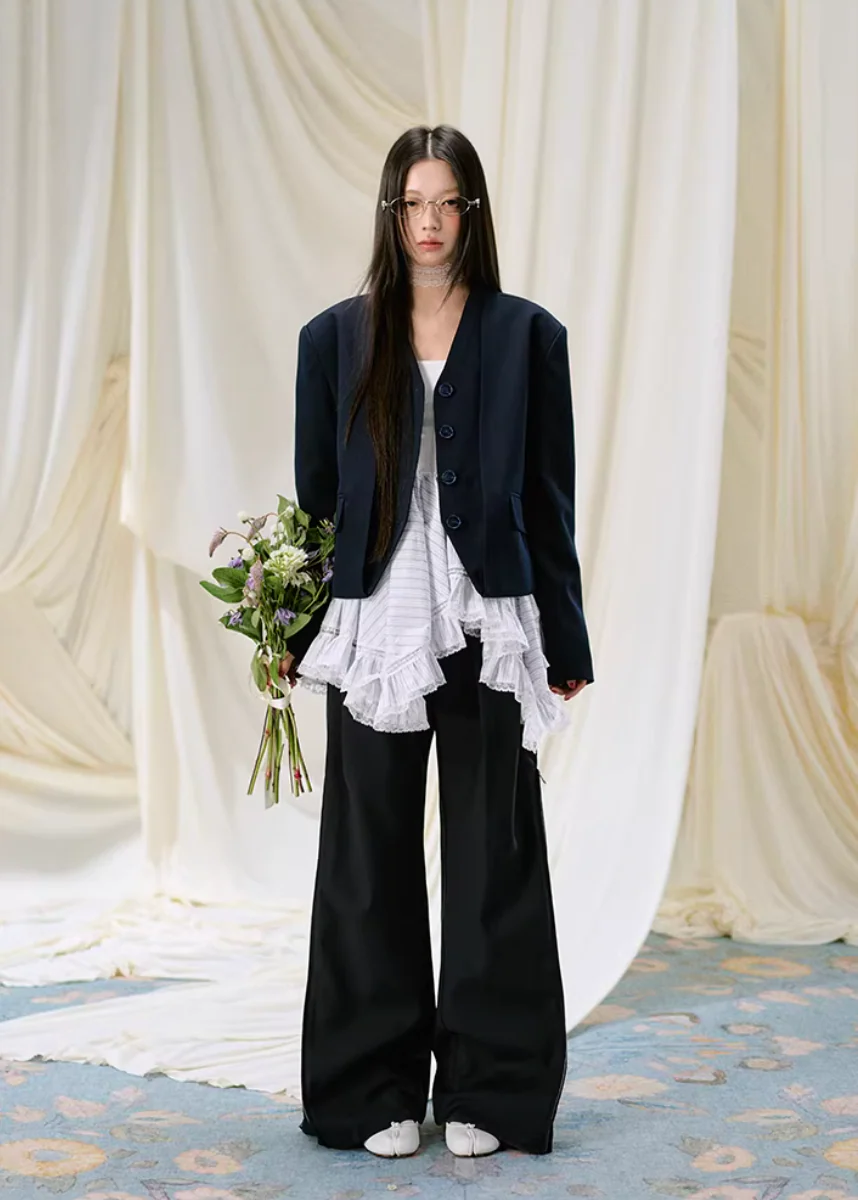 Midnight Veil Patchwork Blazer - Image 7