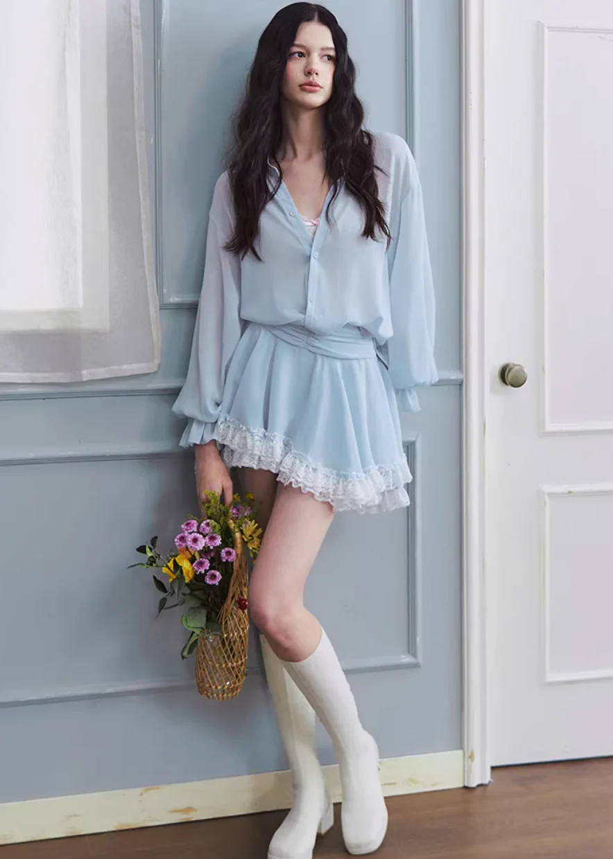 Mist Ease Shirt Skirt Set - Image 4