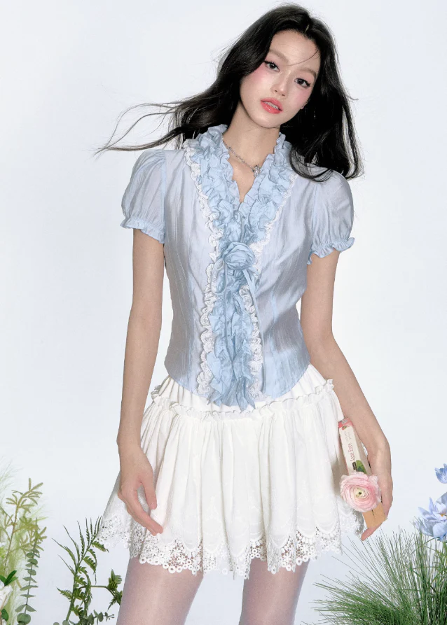 Mist Bloom Puff Top - Image 7