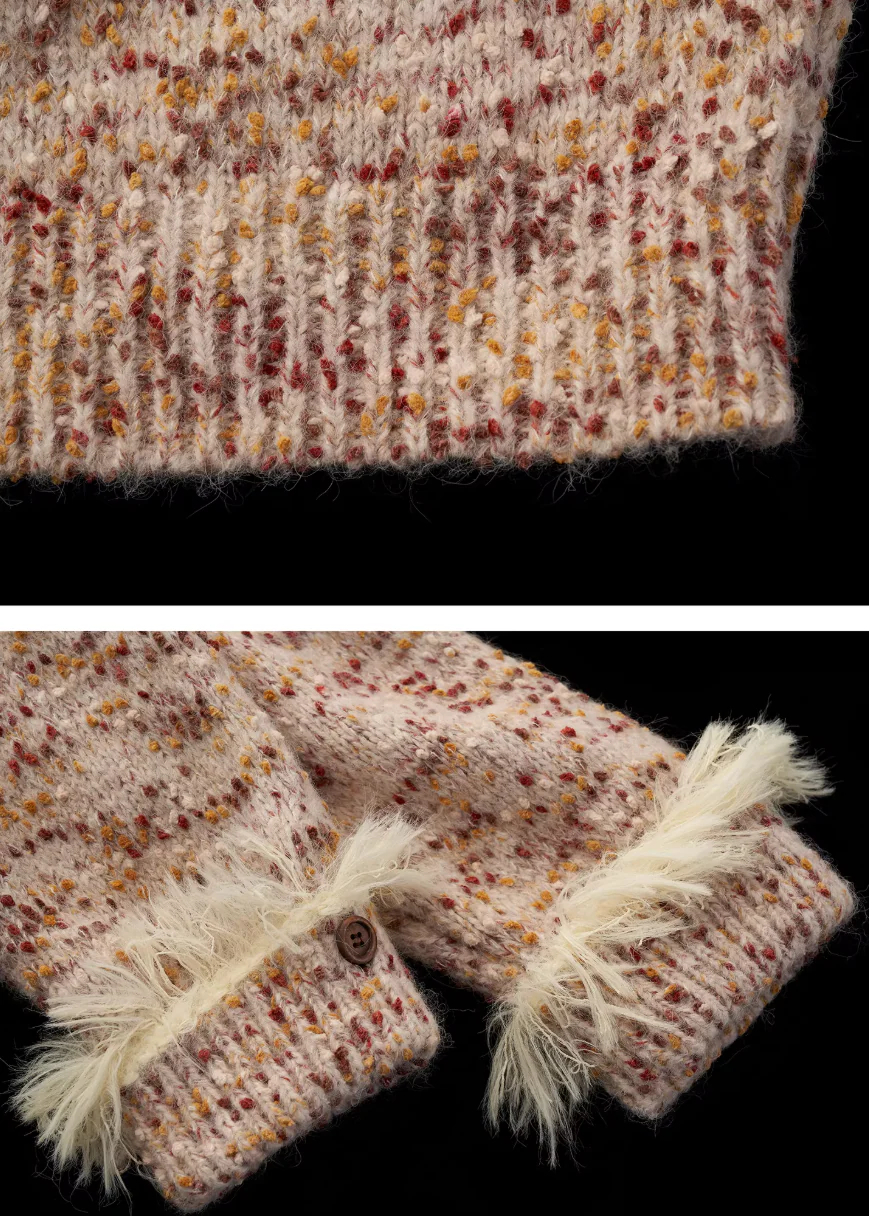 Mixed Grain Slant-Neck Knit - Image 11