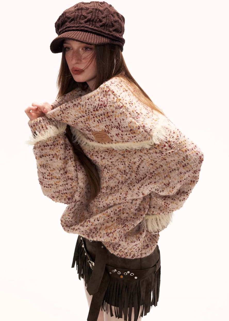 Mixed Grain Slant-Neck Knit - Image 6