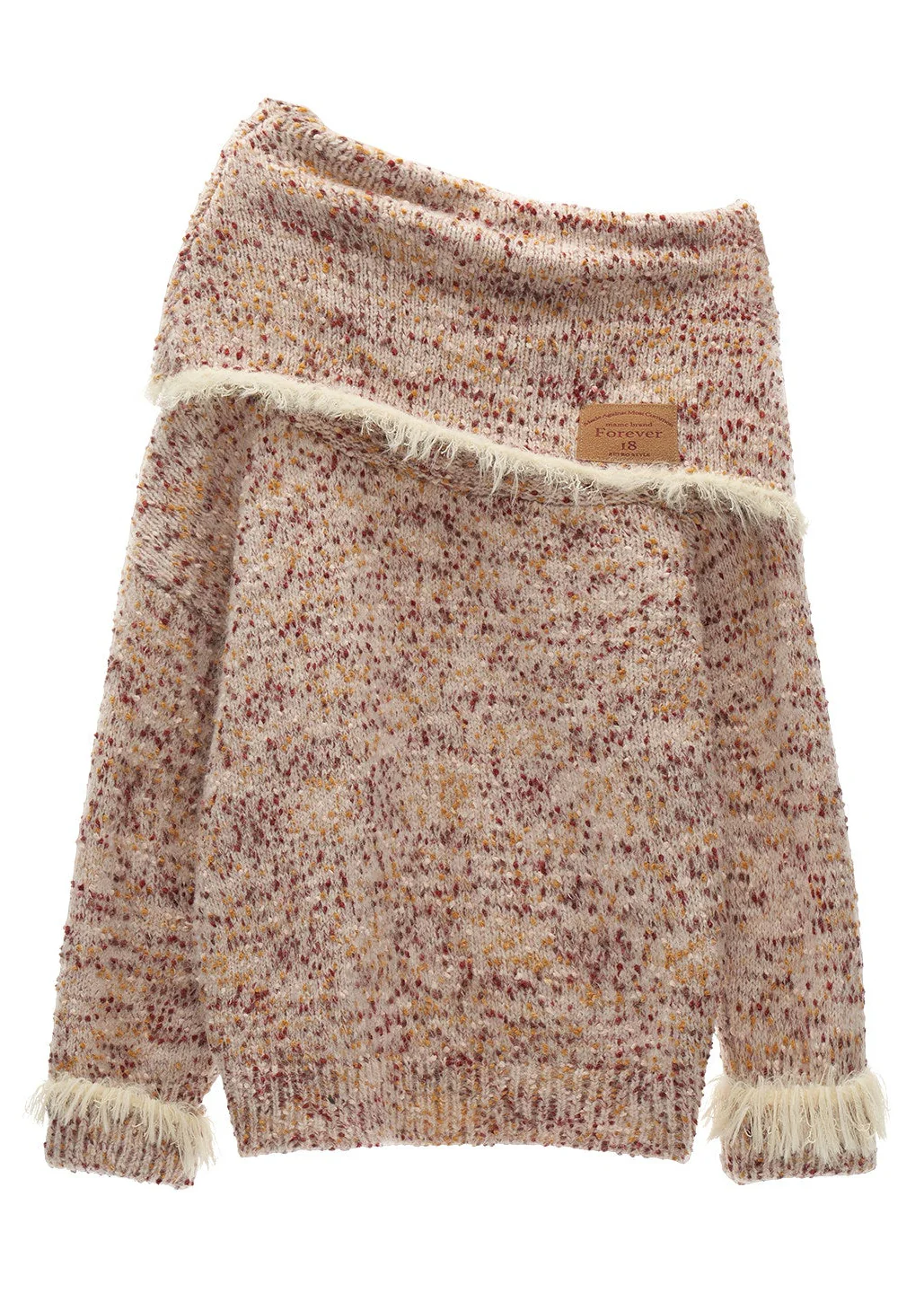 Mixed Grain Slant-Neck Knit - Image 9