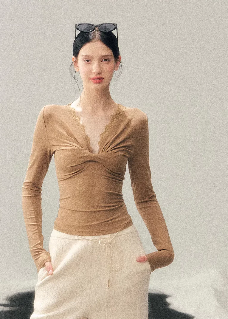 Moonlight Lace V-Neck Top - Image 11
