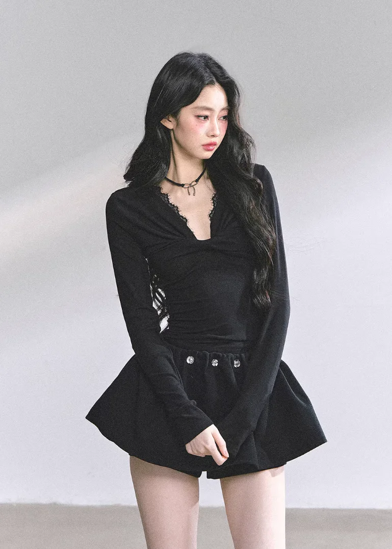 Moonlight Lace V-Neck Top - Image 14