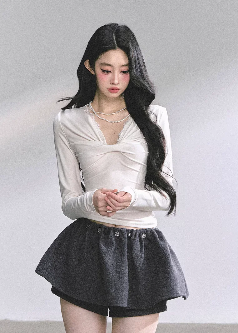 Moonlight Lace V-Neck Top - Image 6