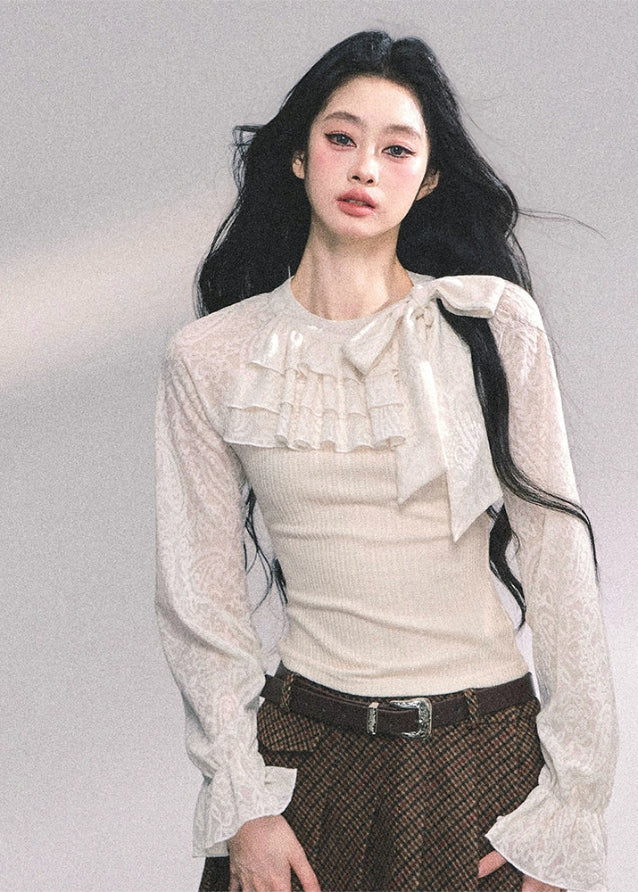 Moonlight Ruffle Lace Knit
