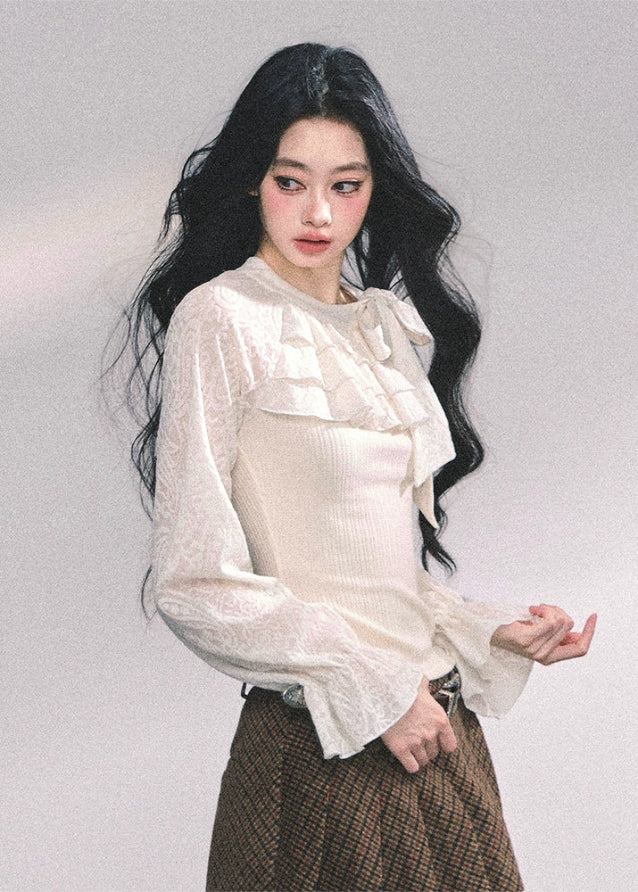 Moonlight Ruffle Lace Knit - Image 2