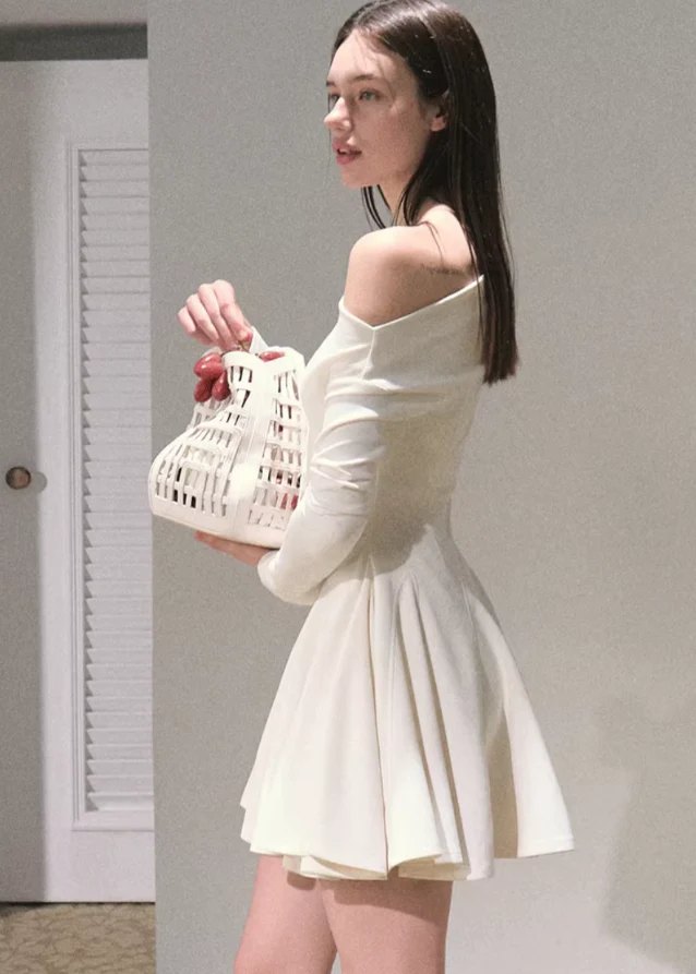 Moonlit Charm Off-Shoulder Dress - Image 4