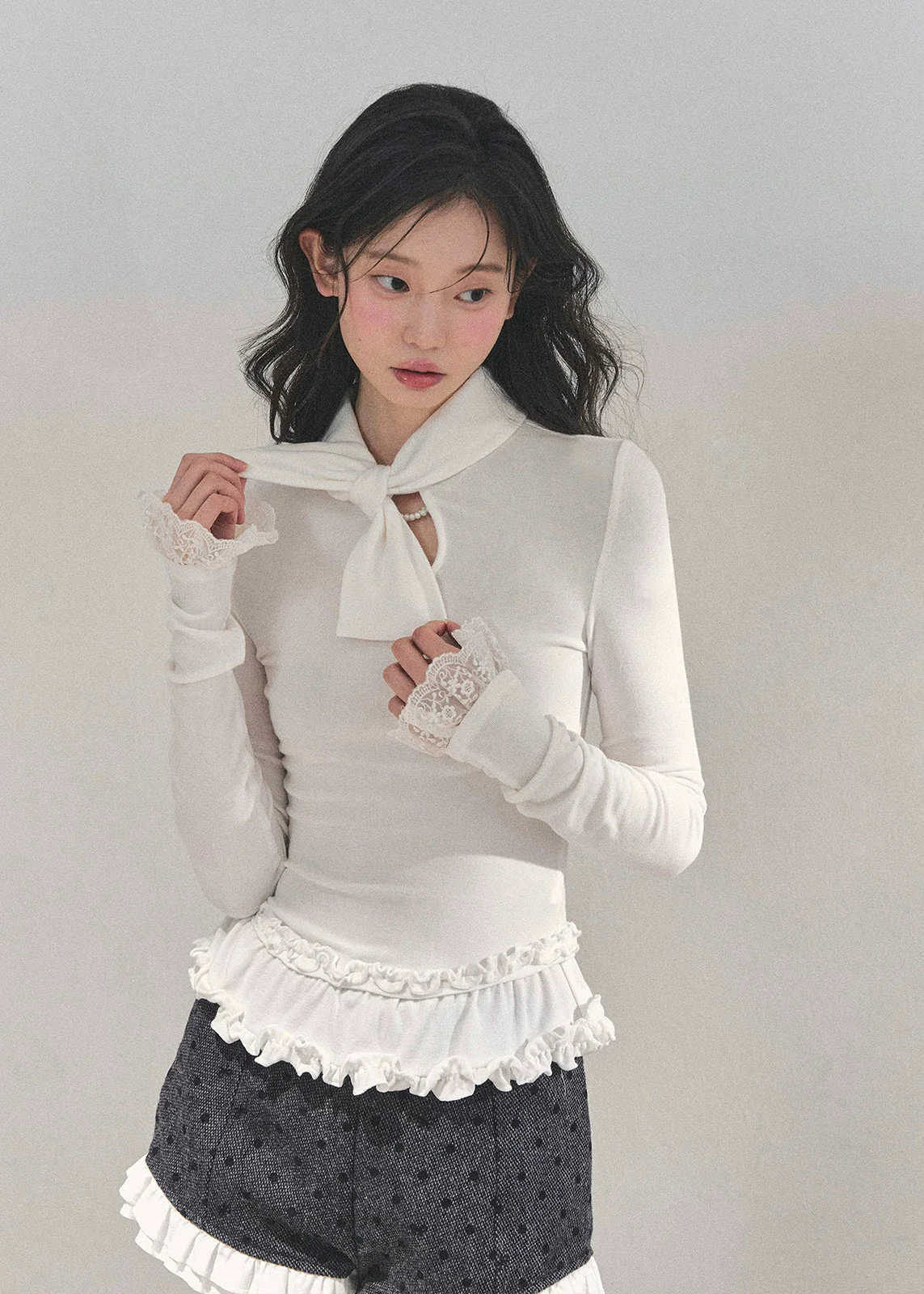 Moonlit Petal Wool Suit Set - Image 6