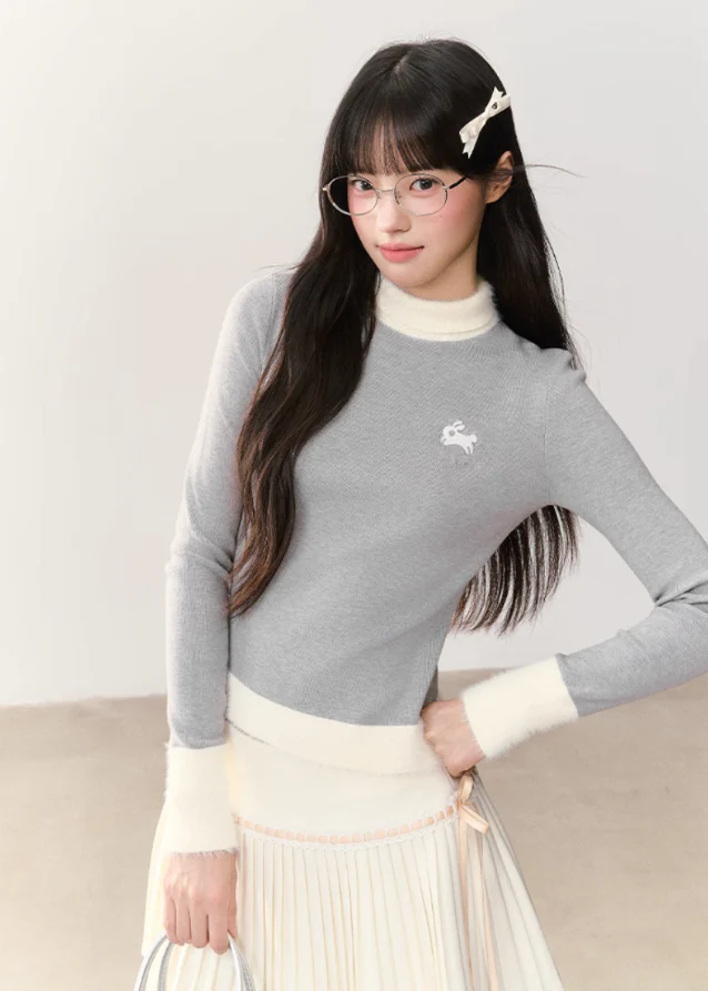 Moonlit Rabbit Cozy Turtleneck - Image 4
