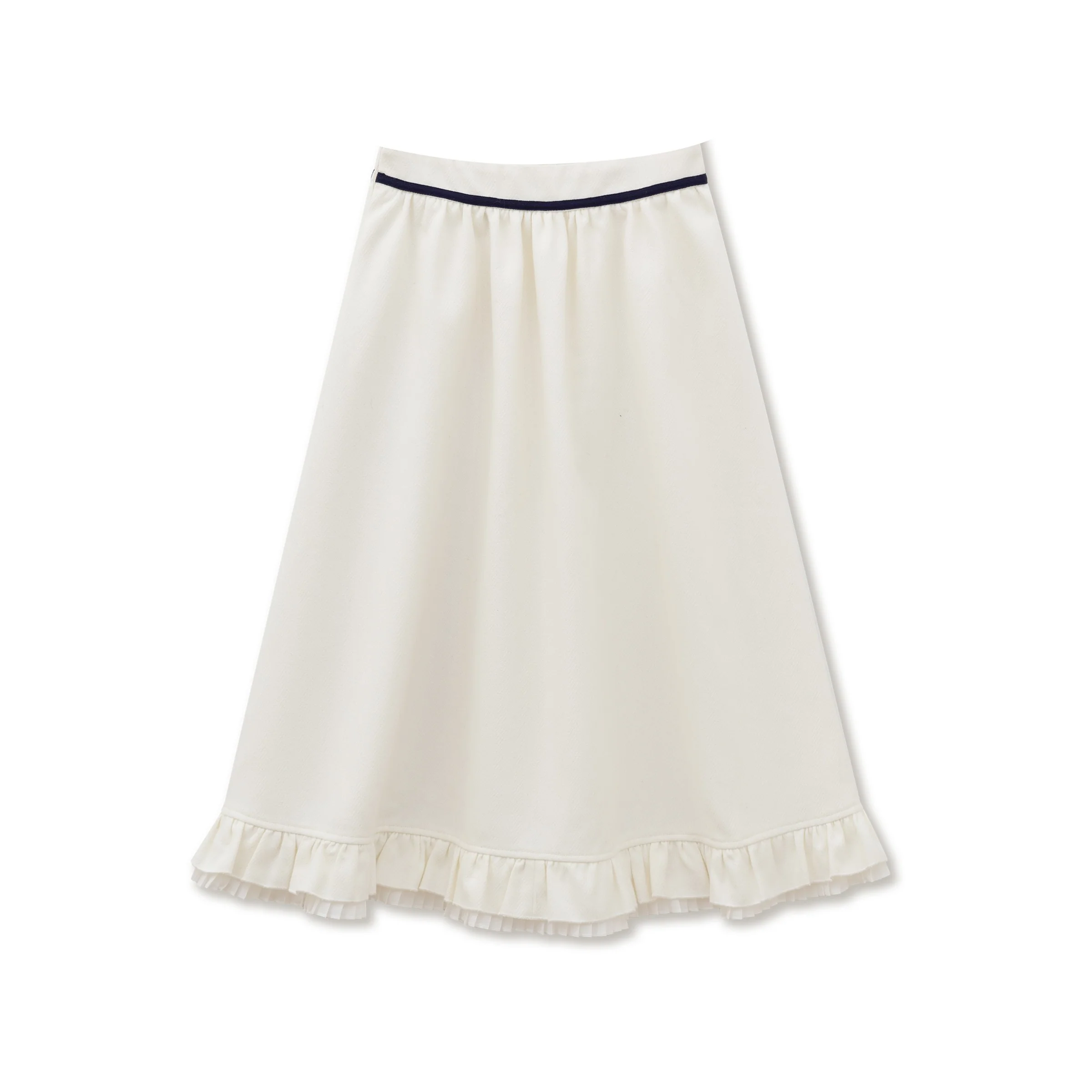 White Wool Navy Collar Girl’s Suit - Image 8