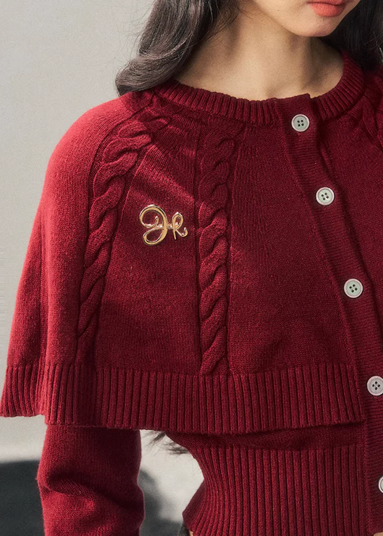 Needle Mist Cropped Cloak Knit - Image 6