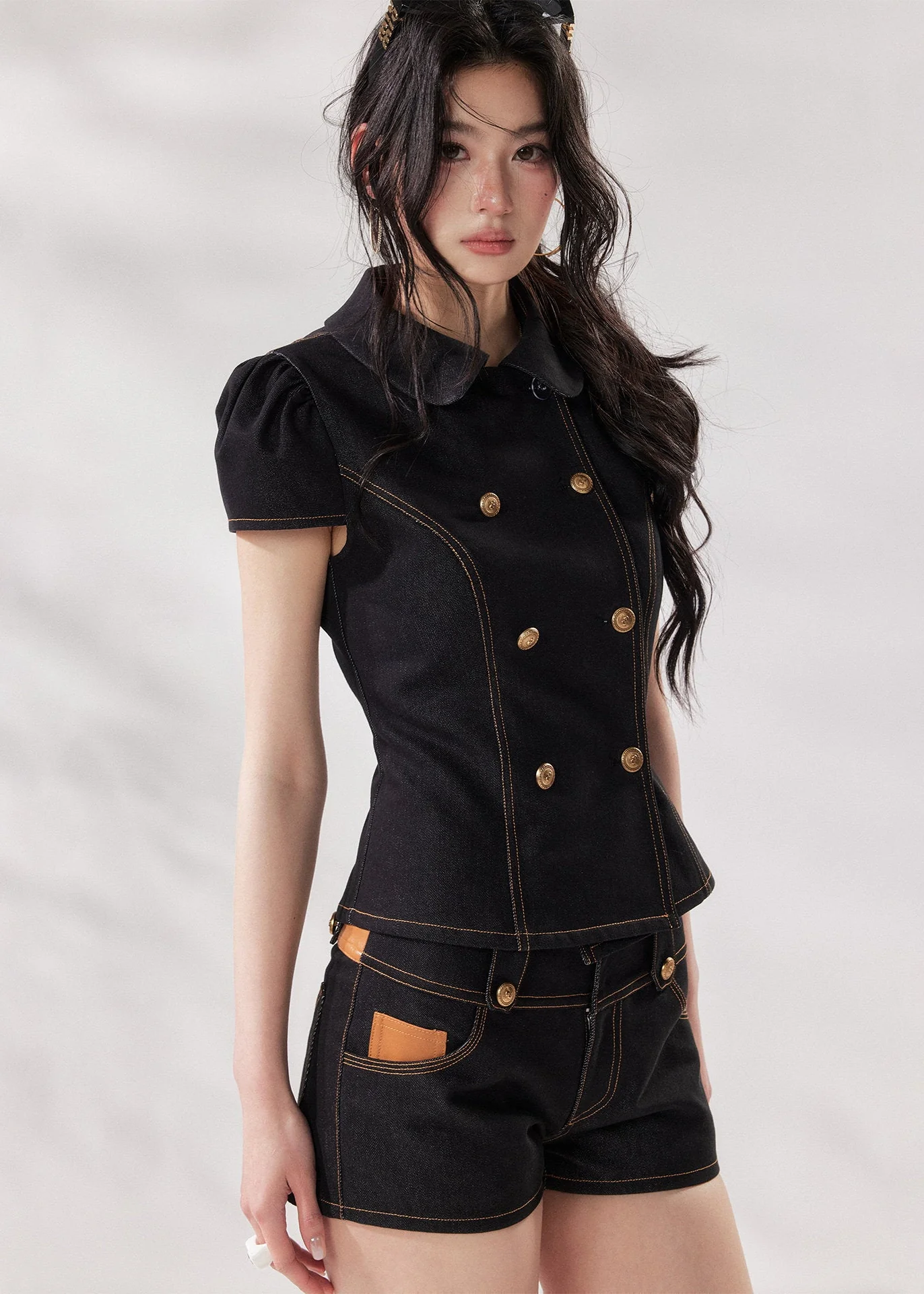 Noir Structured Denim Set