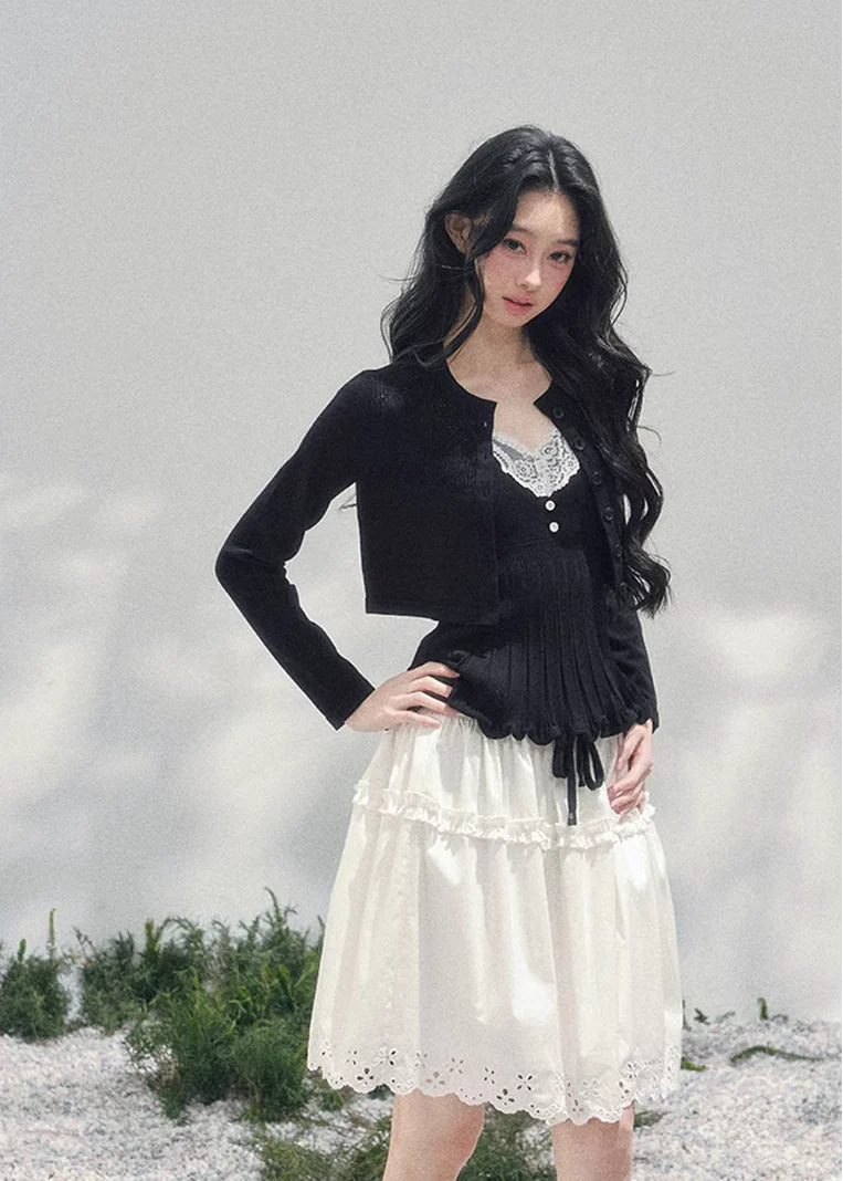 Noir Whisper Lace Twinset - Image 2