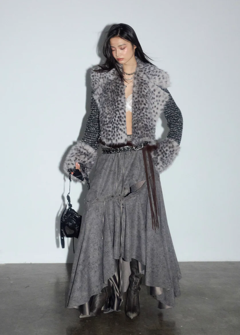 Nomad Leopard Mist Fur Jacket - Image 5