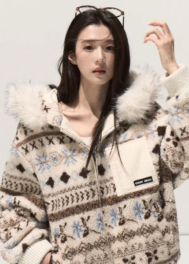 Nordic Ridge Retro Jacquard Jacket