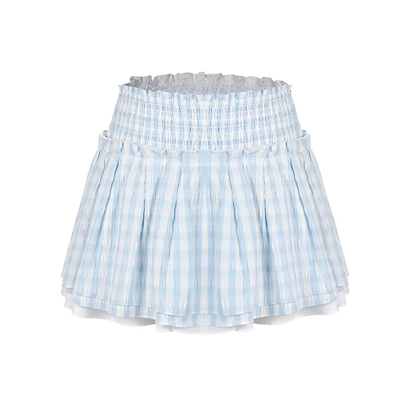 Plaid Embroidered Jacket & Lace Skirt Set - Image 10