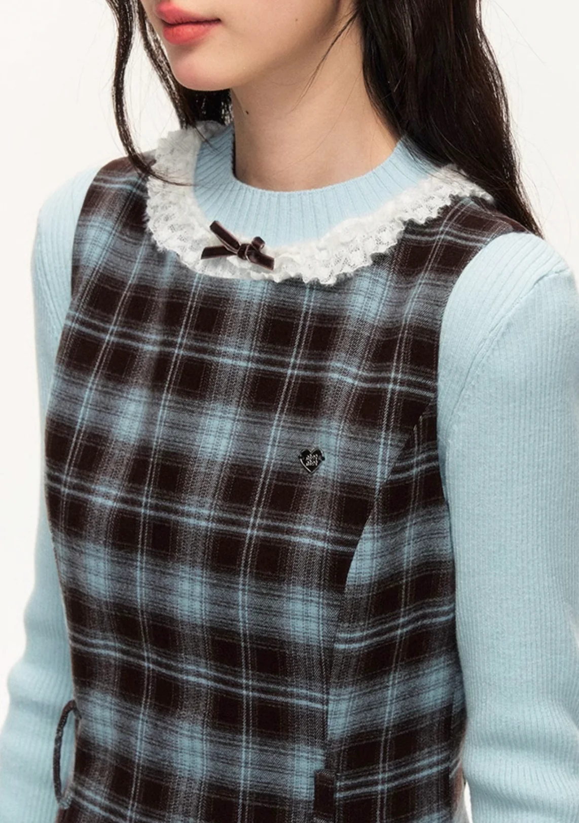 Preppy Plaid A-Line Vest Dress - Image 13