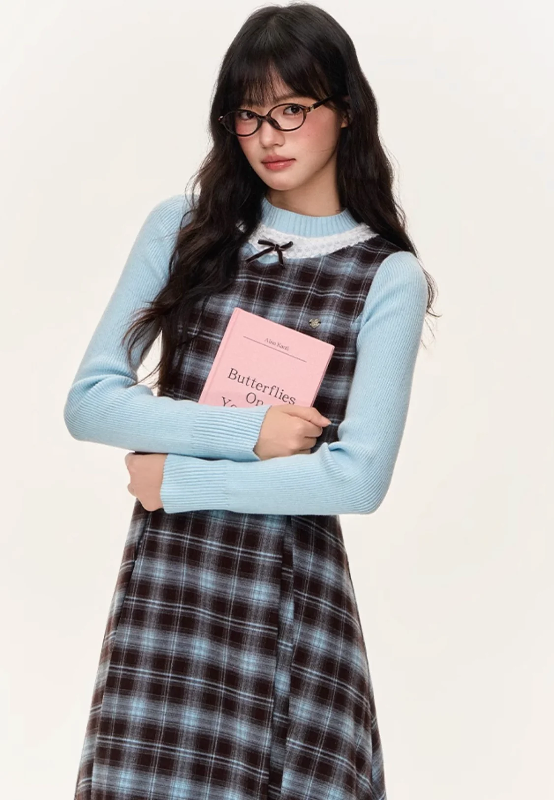 Preppy Plaid A-Line Vest Dress - Image 14