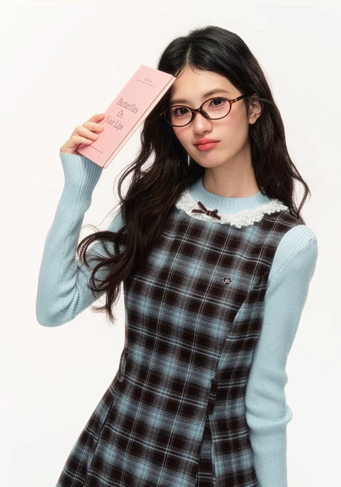 Preppy Plaid A-Line Vest Dress - Image 9