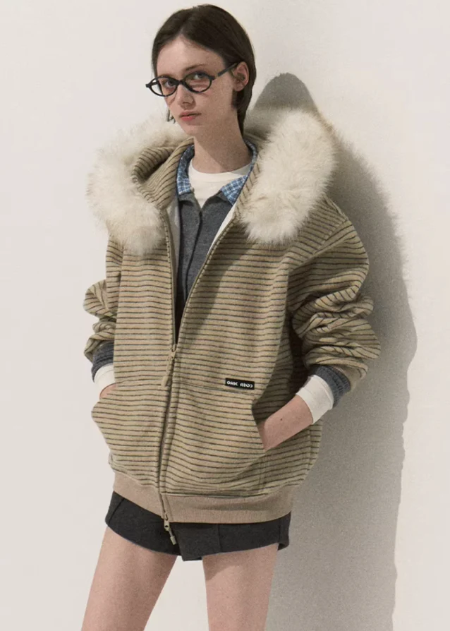 Urban Cozy Stripe Jacket - Image 7