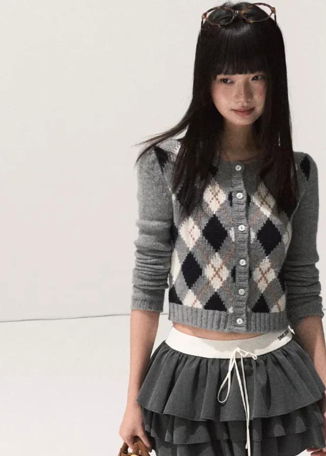 Layered Wool Plaid Mini - Image 5