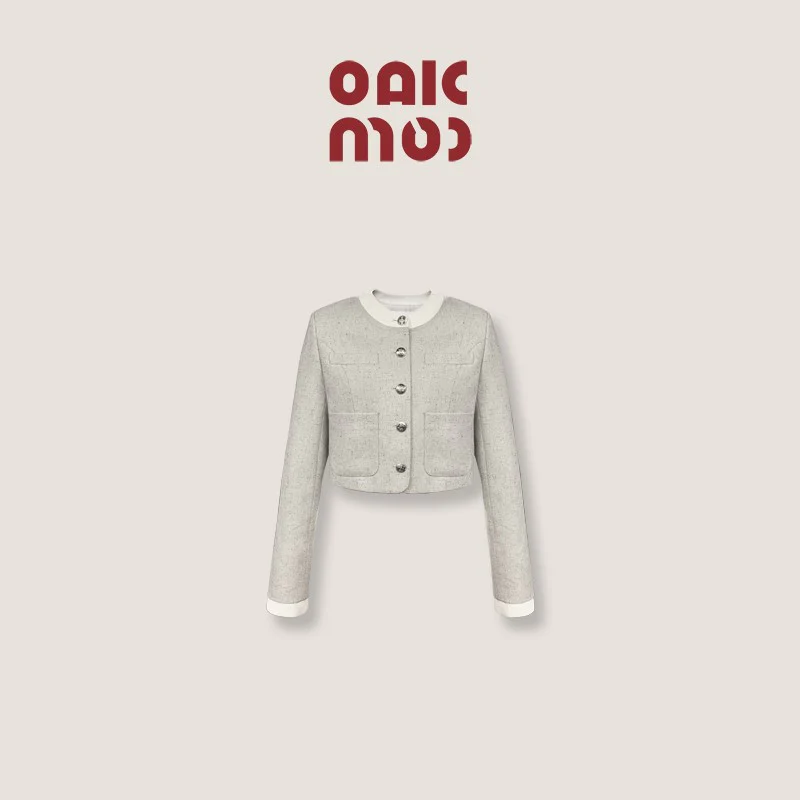 Classic round neck small Chanel style suit skirt two-piece suit - Image 9