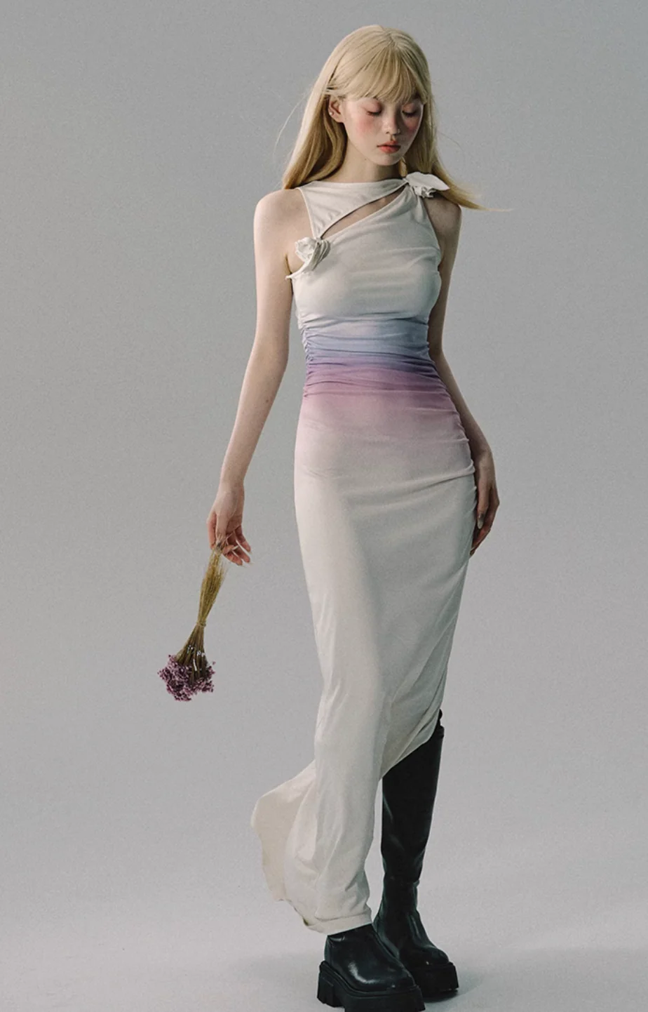 Colored neon slim dress - Image 5