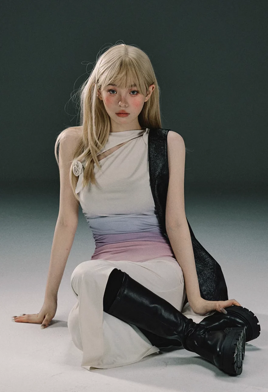 Colored neon slim dress - Image 7