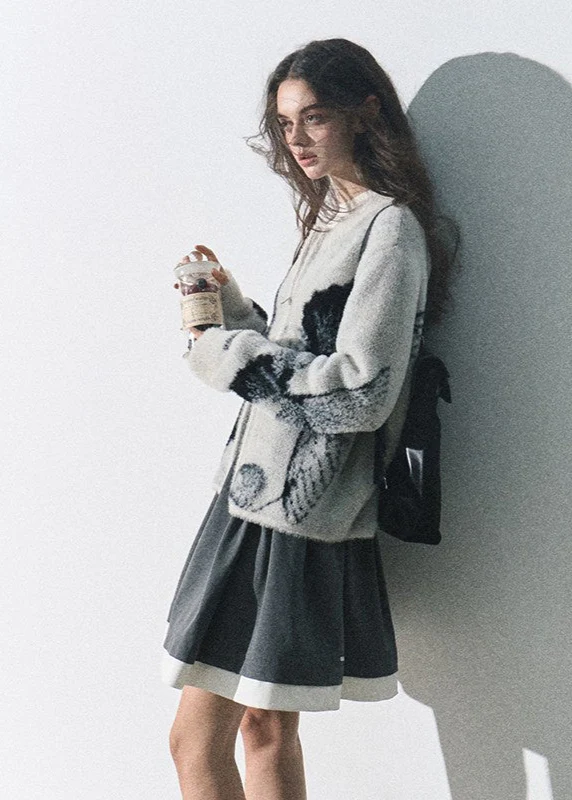 Butterfly Jacquard Double-Zip Cardigan - Image 3