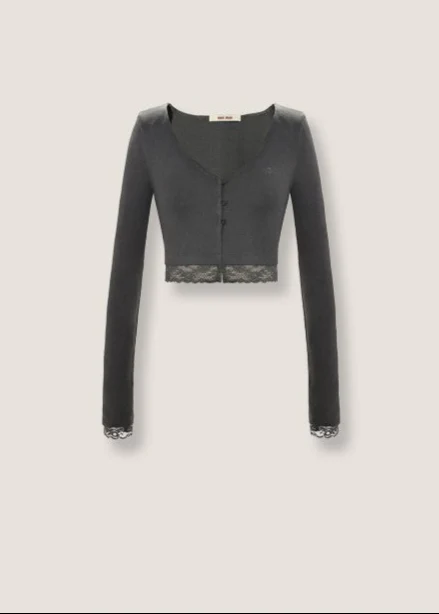 Gray striped knitted high-end suit slim and elegant - Image 15