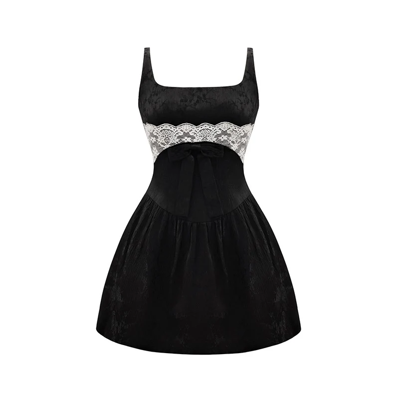 Lace jacquard patchwork dress - Image 7