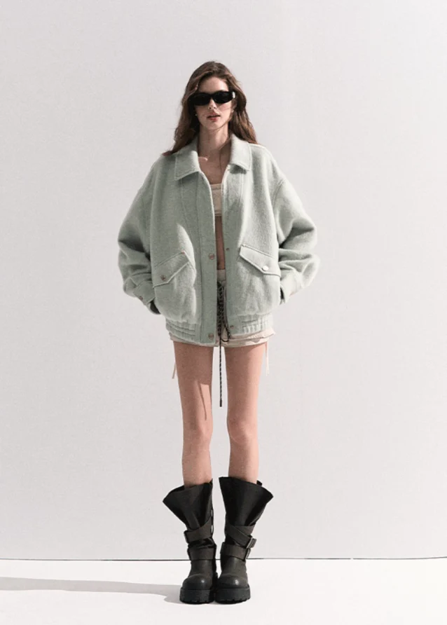 Vintage Wool Cropped Coat - Image 3