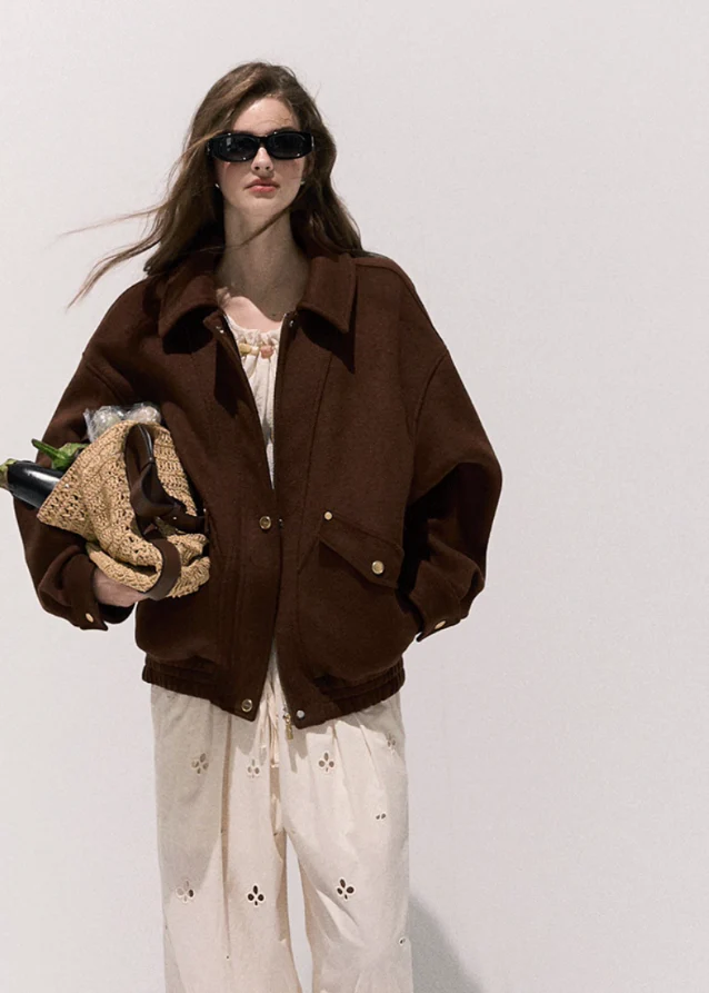 Vintage Wool Cropped Coat - Image 4