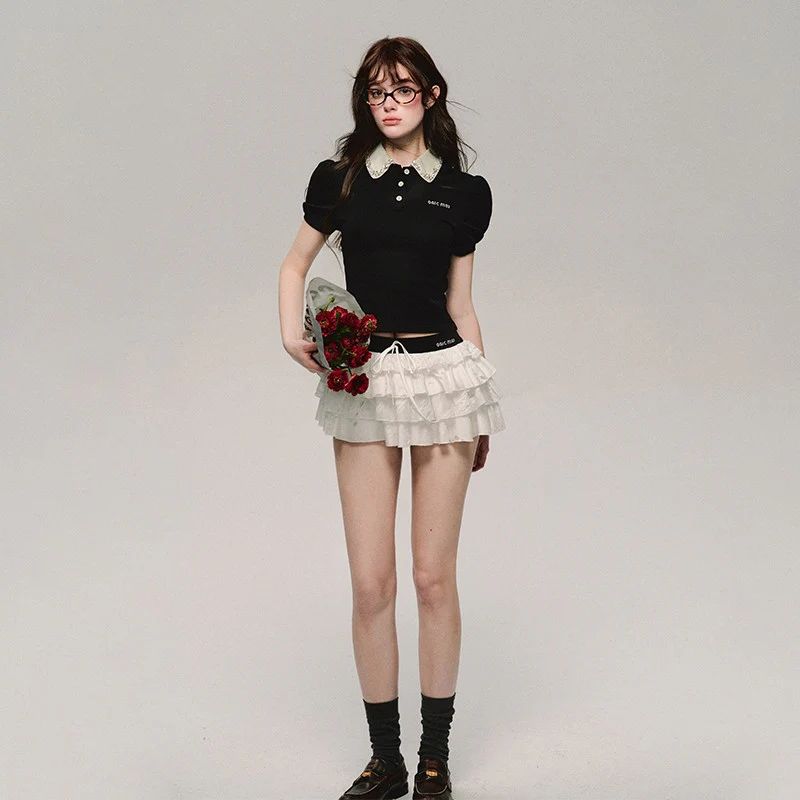 Faux Two-Piece Polo Splice Tee - Image 3