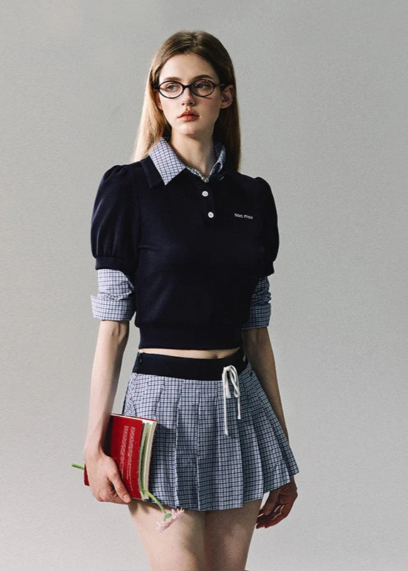 Sporty Chic Faux Two-Piece Skirt Set - Image 4