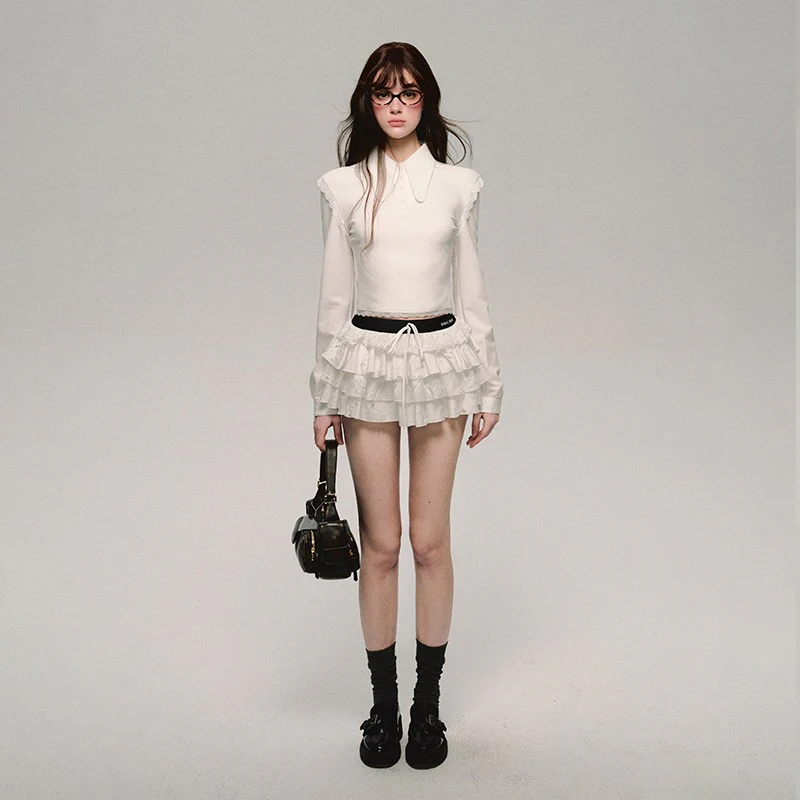 Ultra-Low Waist White Tutu Skirt - Image 3
