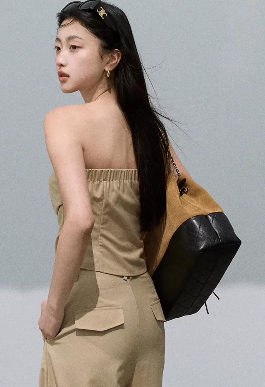 One-Shoulder Cinched Top & Wide-Leg Pants Set - Image 3