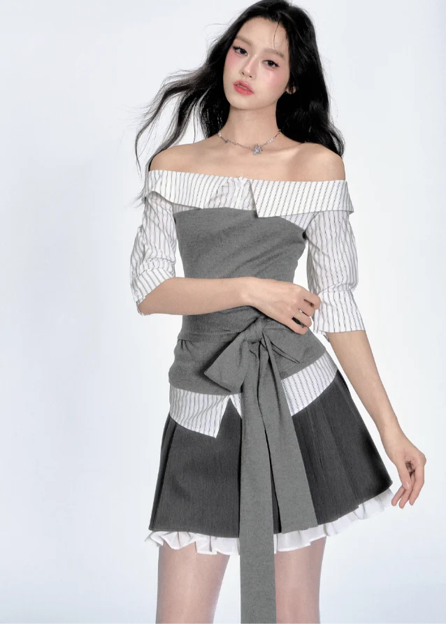 One Shoulder Strap Short Sleeve Top - Image 3