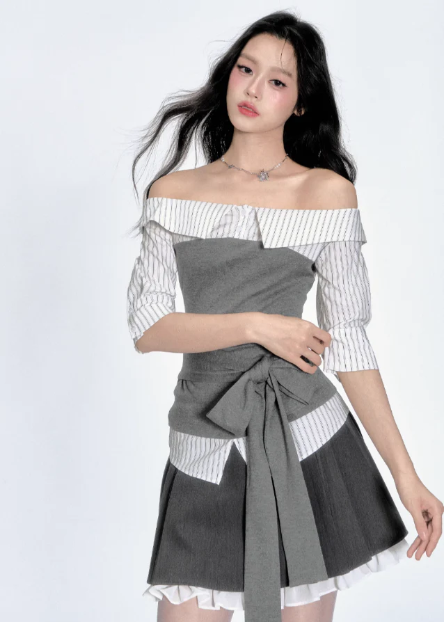 One Shoulder Strap Short Sleeve Top - Image 6