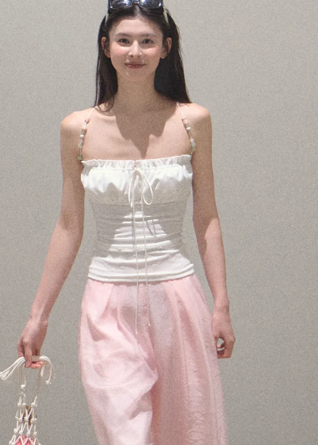 Pearlescent Wrinkle Wide-Leg Pants - Image 2