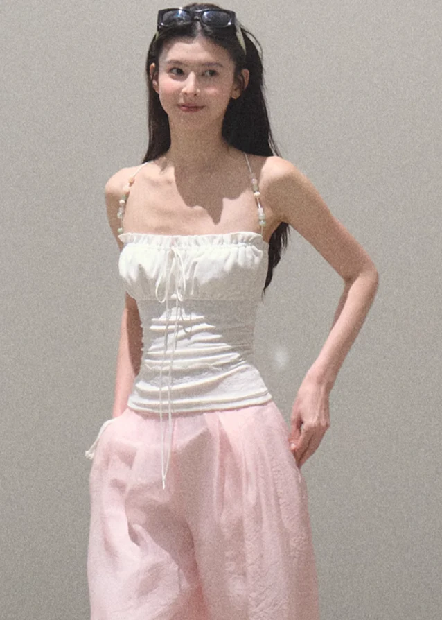 Pearlescent Wrinkle Wide-Leg Pants - Image 3