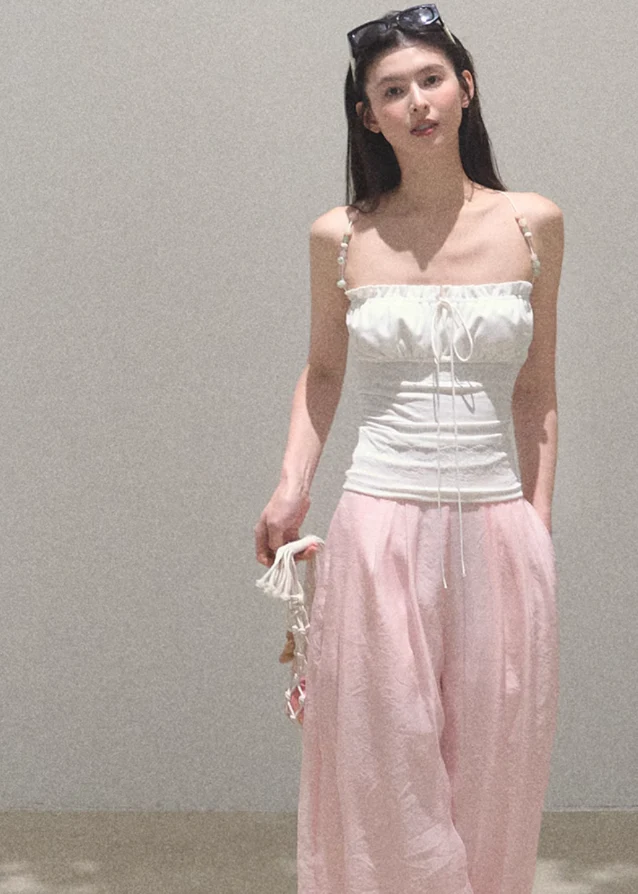 Pearlescent Wrinkle Wide-Leg Pants - Image 5