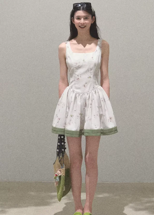Printed Slim Fit Tank Dress - Image 7