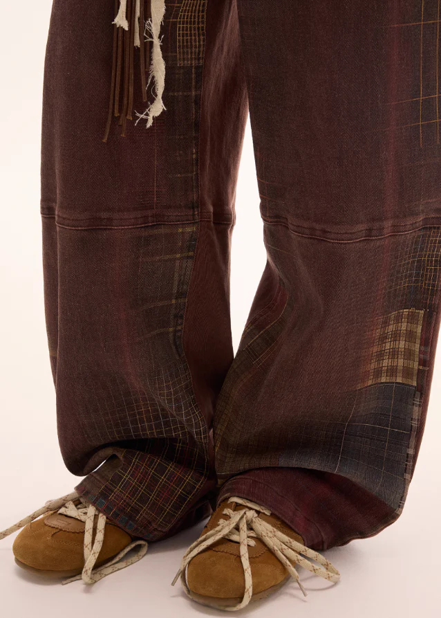 Plaid Print Denim - Image 7