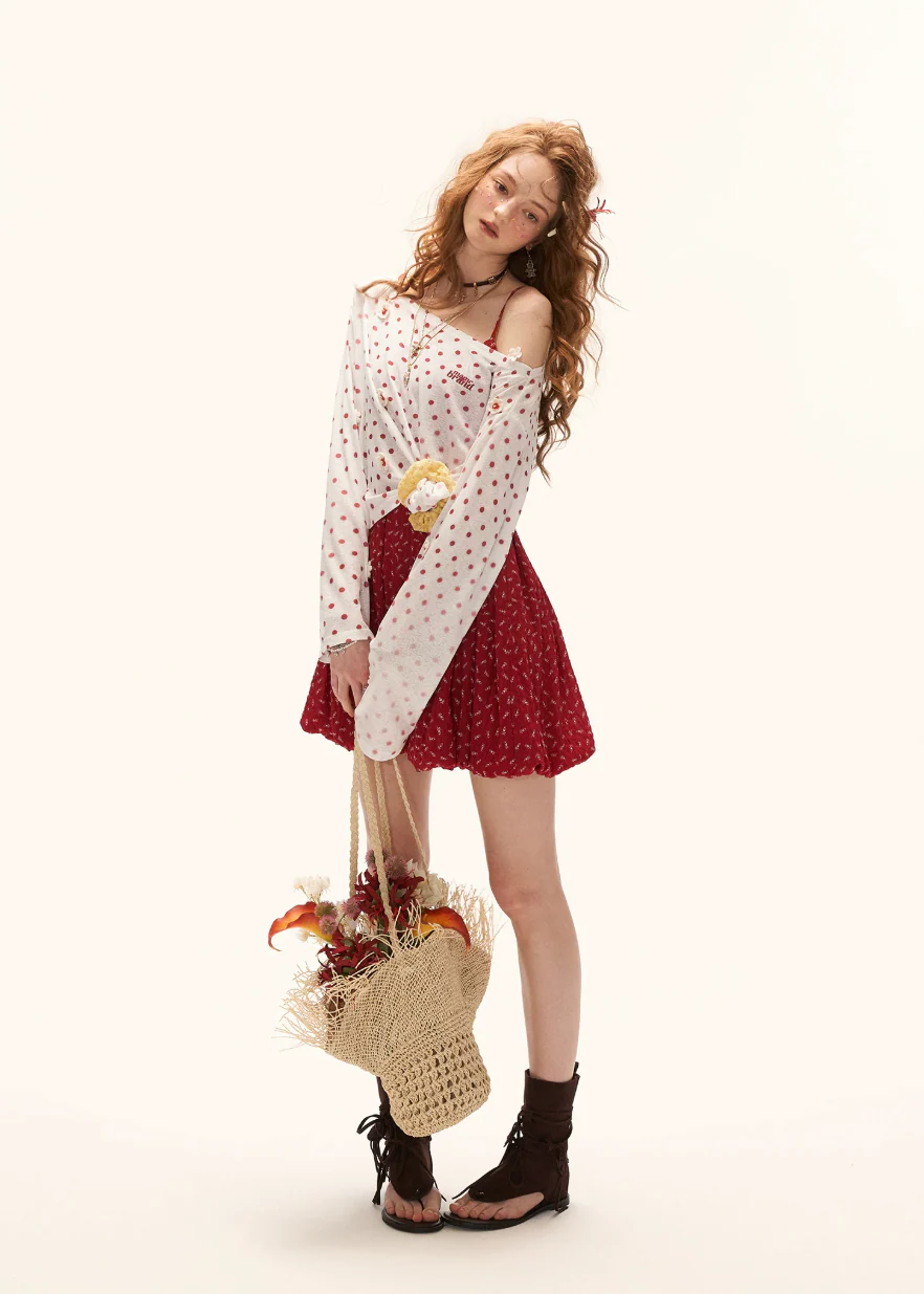 Polka Bloom Sheer Blouse - Image 7