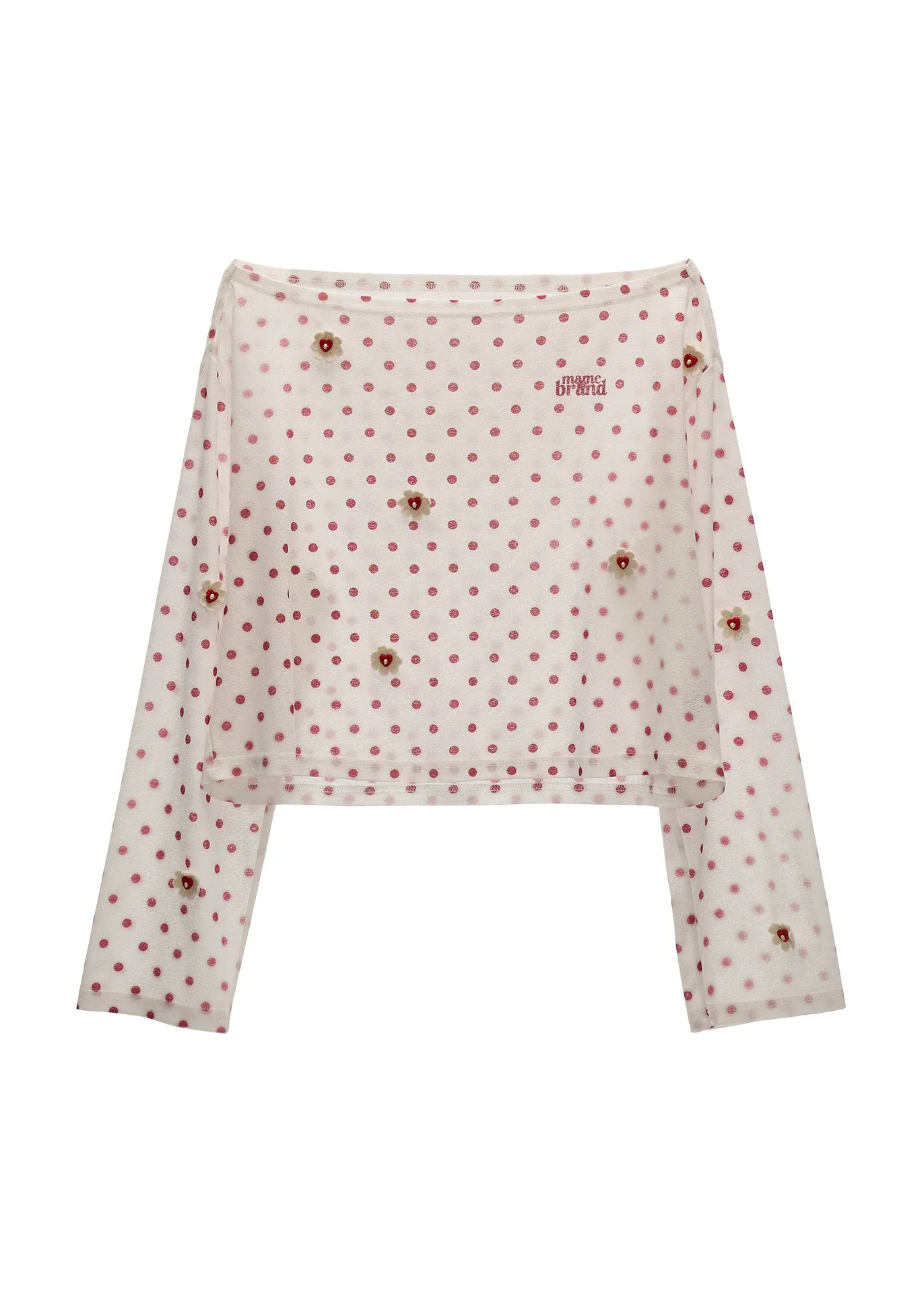 Polka Bloom Sheer Blouse - Image 9